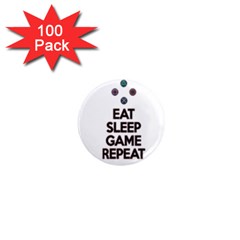 Eat Sleep Game Repeat 1  Mini Magnets (100 Pack)  by Valentinaart