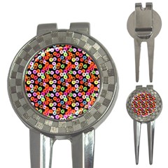 Colorful Yummy Donuts Pattern 3-in-1 Golf Divots by EDDArt