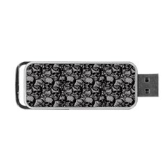 Skulls Pattern  Portable Usb Flash (one Side) by Valentinaart