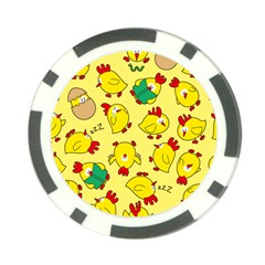 Animals Yellow Chicken Chicks Worm Green Poker Chip Card Guard (10 Pack) by Mariart