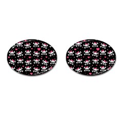 Cute Skulls  Cufflinks (oval) by Valentinaart