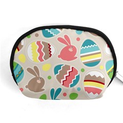 Easter Rabbit Bunny Rainbow Accessory Pouches (medium)  by Mariart