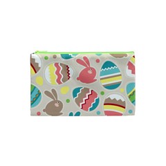 Easter Rabbit Bunny Rainbow Cosmetic Bag (xs) by Mariart