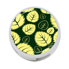 Leaf Green Yellow 4-port Usb Hub (one Side) by Mariart
