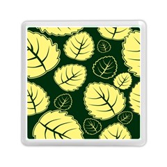 Leaf Green Yellow Memory Card Reader (square)  by Mariart
