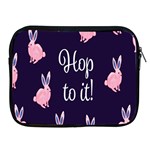 Rabbit Bunny Pink Purple Easter Animals Apple iPad 2/3/4 Zipper Cases Front
