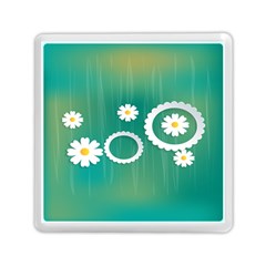 Sunflower Sakura Flower Floral Circle Green Memory Card Reader (square)  by Mariart