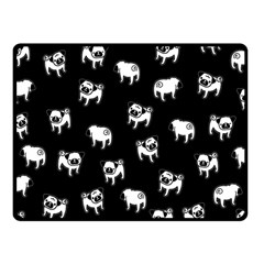 Pug Dog Pattern Fleece Blanket (small) by Valentinaart