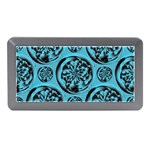 Turquoise Pattern Memory Card Reader (Mini) Front