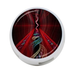 Artistic Blue Gold Red 4-port Usb Hub (one Side) by Mariart