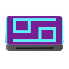 Illustrated Position Purple Blue Star Zodiac Memory Card Reader With Cf by Mariart