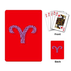Illustrated Zodiac Red Star Purple Playing Card by Mariart