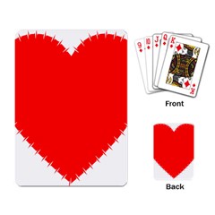 Heart Rhythm Inner Red Playing Card by Mariart