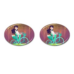 Bikeride Cufflinks (oval) by Mjdaluz