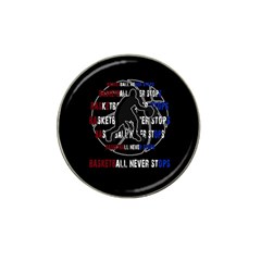 Basketball Never Stops Hat Clip Ball Marker (4 Pack) by Valentinaart
