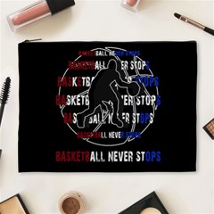 Basketball Never Stops Cosmetic Bag (xl) by Valentinaart