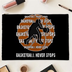 Basketball Never Stops Cosmetic Bag (xxl)  by Valentinaart