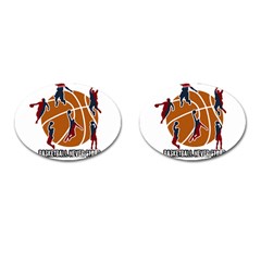 Basketball Never Stops Cufflinks (oval) by Valentinaart