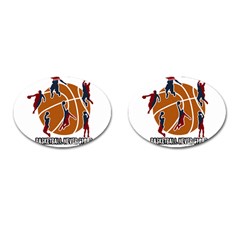 Basketball Never Stops Cufflinks (oval) by Valentinaart