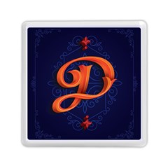 Marquis Love Dope Lettering Blue Red Orange Alphabet P Memory Card Reader (square)  by Mariart