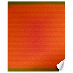 Scarlet Pimpernel Writing Orange Green Canvas 16  X 20   by Mariart