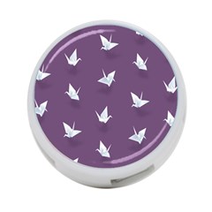 Goose Swan Animals Birl Origami Papper White Purple 4-port Usb Hub (one Side) by Mariart
