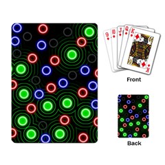 Neons Couleurs Circle Light Green Red Line Playing Card by Mariart
