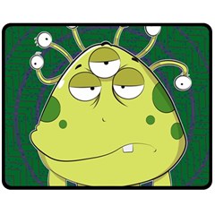 The Most Ugly Alien Ever Fleece Blanket (medium)  by Catifornia