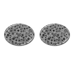 Abstract Grey End Of Day Cufflinks (oval) by Ivana