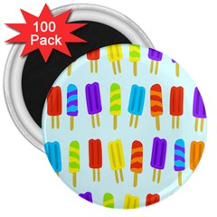 Popsicle Pattern 3  Magnets (100 Pack) by Nexatart