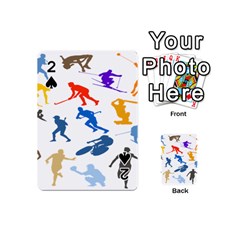 Sport Player Playing Playing Cards 54 (mini)  by Mariart