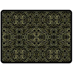 Golden Geo Tribal Pattern Double Sided Fleece Blanket (large)  by dflcprints