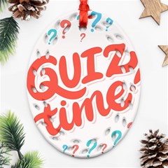 Question Mark Quiz Time Oval Filigree Ornament (two Sides) by Mariart