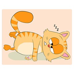 Even Cat Hates Monday Double Sided Flano Blanket (medium)  by Catifornia
