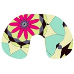 Pink Flower Travel Neck Pillows Back