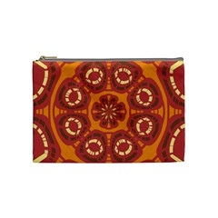 Dark Red Abstract Cosmetic Bag (medium)  by linceazul
