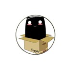Black Cat in a Box Hat Clip Ball Marker Front