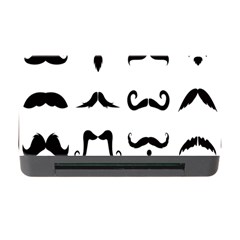 Mustache Man Black Hair Style Memory Card Reader With Cf by Mariart