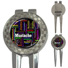Mustache 3-in-1 Golf Divots by Mariart