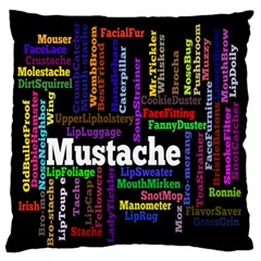 Mustache Large Flano Cushion Case (two Sides) by Mariart