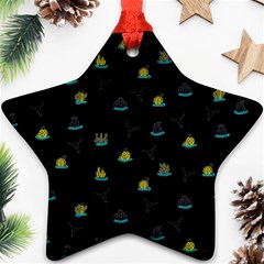 Cactus Pattern Star Ornament (two Sides) by ValentinaDesign