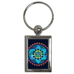 Abstract Mechanical Object Key Chains (rectangle)  by linceazul