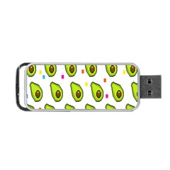 Avocado Seeds Green Fruit Plaid Portable Usb Flash (one Side) by Mariart