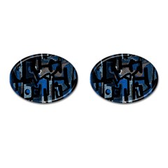 Abstract Art Cufflinks (oval) by ValentinaDesign