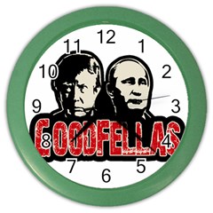 Goodfellas Putin And Trump Color Wall Clocks by Valentinaart