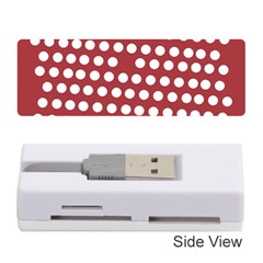 Pink White Polka Dots Memory Card Reader (stick)  by Mariart