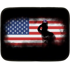 Honor Our Heroes On Memorial Day Double Sided Fleece Blanket (mini)  by Catifornia