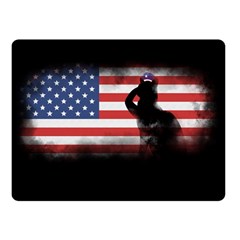 Honor Our Heroes On Memorial Day Double Sided Fleece Blanket (small)  by Catifornia