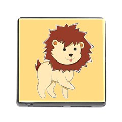 Happy Cartoon Baby Lion Memory Card Reader (square) by Catifornia