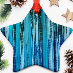Line Tie Dye Green Kaleidoscope Opaque Color Ornament (star) by Mariart